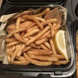 Canadian perch and fries