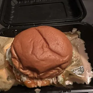 BBQ pulled pork sandwich