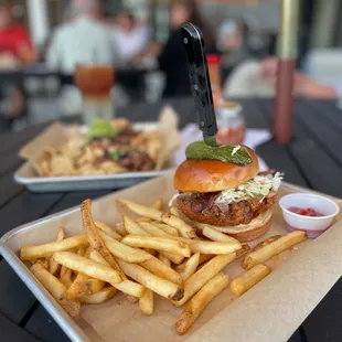 Fried chicken burger