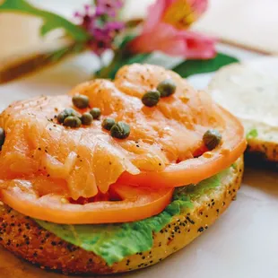 Smoke Salmon &amp; Cream Cheese Bagel