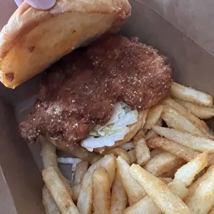 Hot honey chicken sandwich