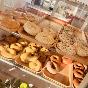a variety of bagels