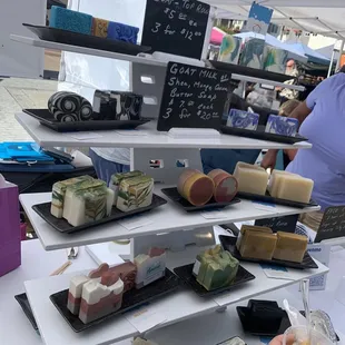 Homemade soap and scrubs.