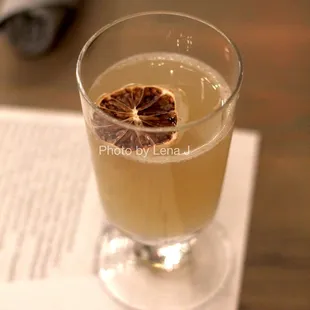 Ypsi Local Honey Cocktail ($9) - Arbor fall gin, Michigan honey, fresh lemon, lavender syrup