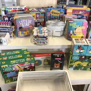 Kids toys, games, and books