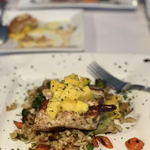a plate of food on a table