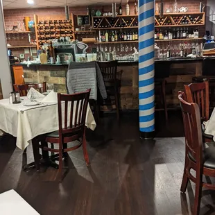 The bar area