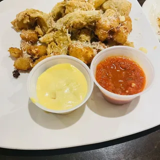 Fried Provolone and Artichoke Hearts