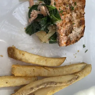 Open Faced Salmon Club Lunch