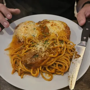 Chicken Parmigiana - chicken could have been crunchy
