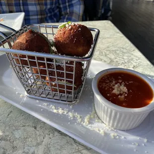 Delicious sausage and pepper arancini special! March 2021