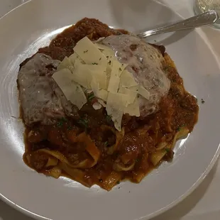 chicken parm bolognese