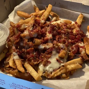 Bacon cheese fries!