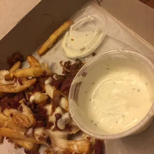 Bacon Cheese Fries were great! Anything with bacon is good of course! ;-) picture is of the fries half eaten.