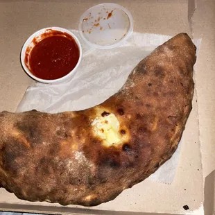 Large cheese calzone