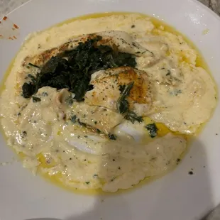 Stuffed Flounder Florentine absolutely going to try again. Wonderful, the sauce was buttery and creamy completely worth licking the plate.