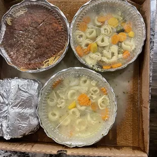  a box of food