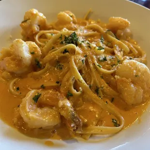 Pink Shrimp Fettuccini