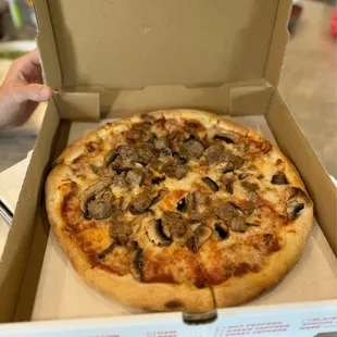 Sausage and Mushroom Pizza