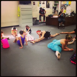 Stretching before Dancefest 2013