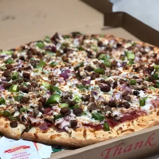 a pizza in a box