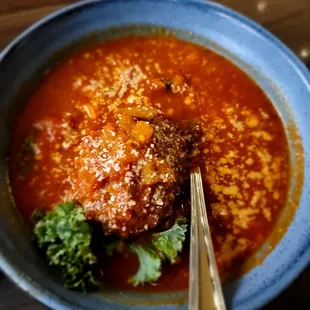 Italian Wedding Soup - Interesting Tomato base version