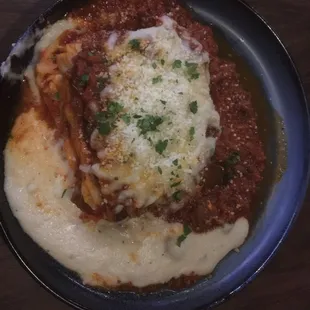 Bolognese Lasagna with Red Meat Sauce and Bechamel. I've eaten this 3x!!!