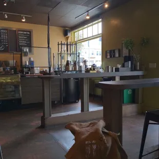 View from sitting inside