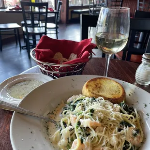 Shrimp &amp; Shrimp and Scallops with Ginger Alfredo