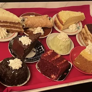 Dessert options, Bello Valentinos Italian Restaurant, New Smyrna Beach