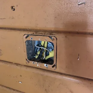 More exposed wire inside