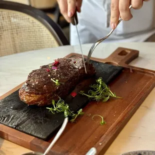 Wagyu prepped table side
