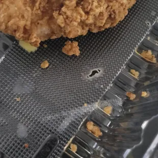 Melted plastic on my food