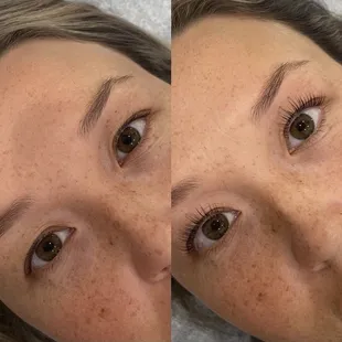 Before and after Lash Lift
