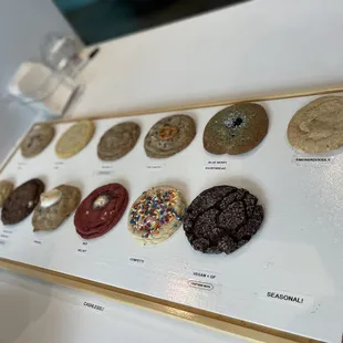 a variety of cookies on display