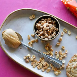 Ingredients for our Triple Peanut Butter and Oat Cookie