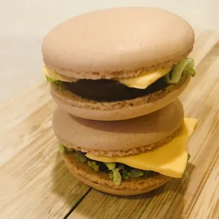 Burger Macarons how cute are these!!