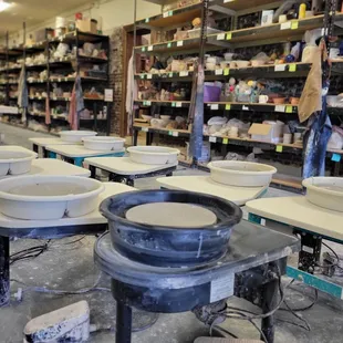 pottery being made