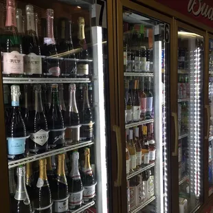 a display of bottles of wine