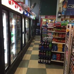 refrigerated refrigerators in a grocery store