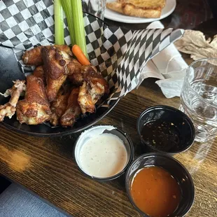 Mango habanero wing sauce was delicious! And the baked wings were great on their own!