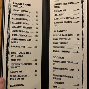 the top shelf menu