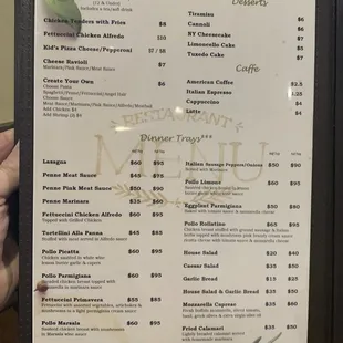 Menu - January 2022