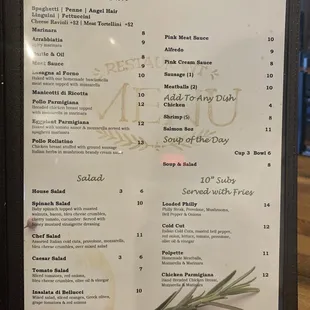 Menu - January 2022
