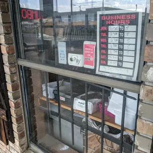 the window of a restaurant