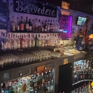 a bar with a lot of liquor
