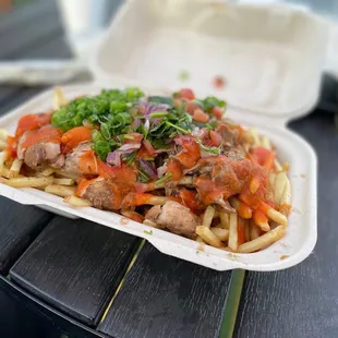 a plate of food on a table