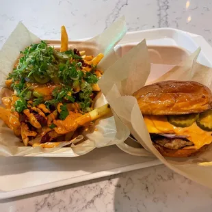 pig mac, spicy pork fries