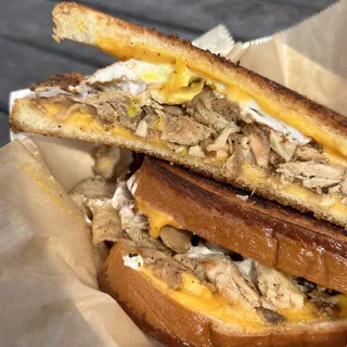 Chicken Adobo Grilled Cheese Sandwich