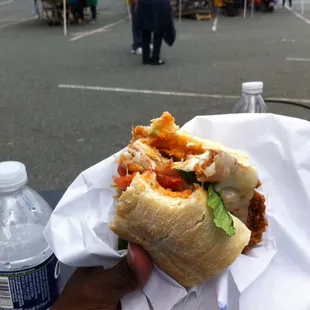 This mobile truck was my kids school carnival . I decided to try the fish sandwich and fries. It was absolutely delicious !